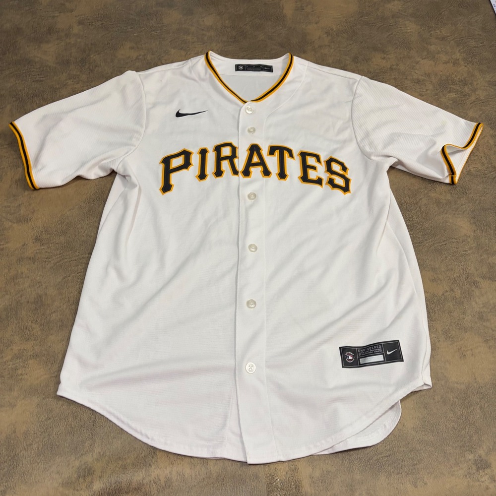 Nike Baseball Jersey Mens Medium White Pittsburgh Pirates MLB T770 567438